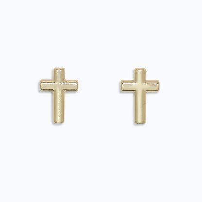 Earrings-Classic Gold Crosses