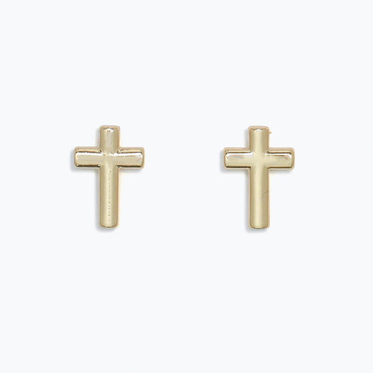 Earrings-Classic Gold Crosses
