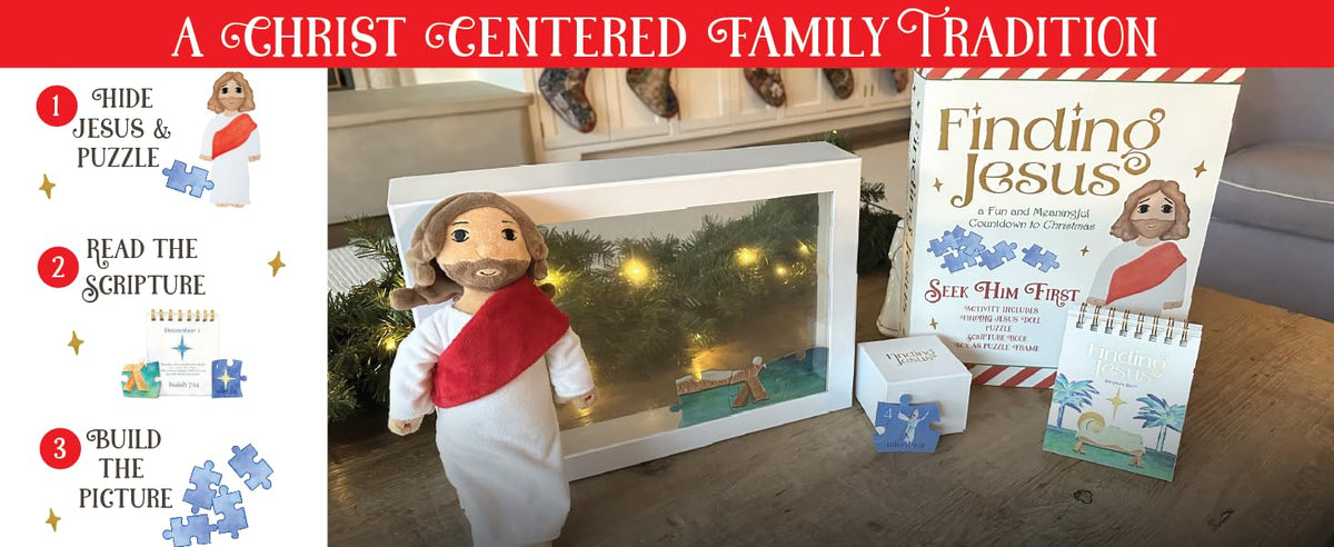 Finding Jesus Countdown to Christmas Kit for Families Puzzle Book Box Set