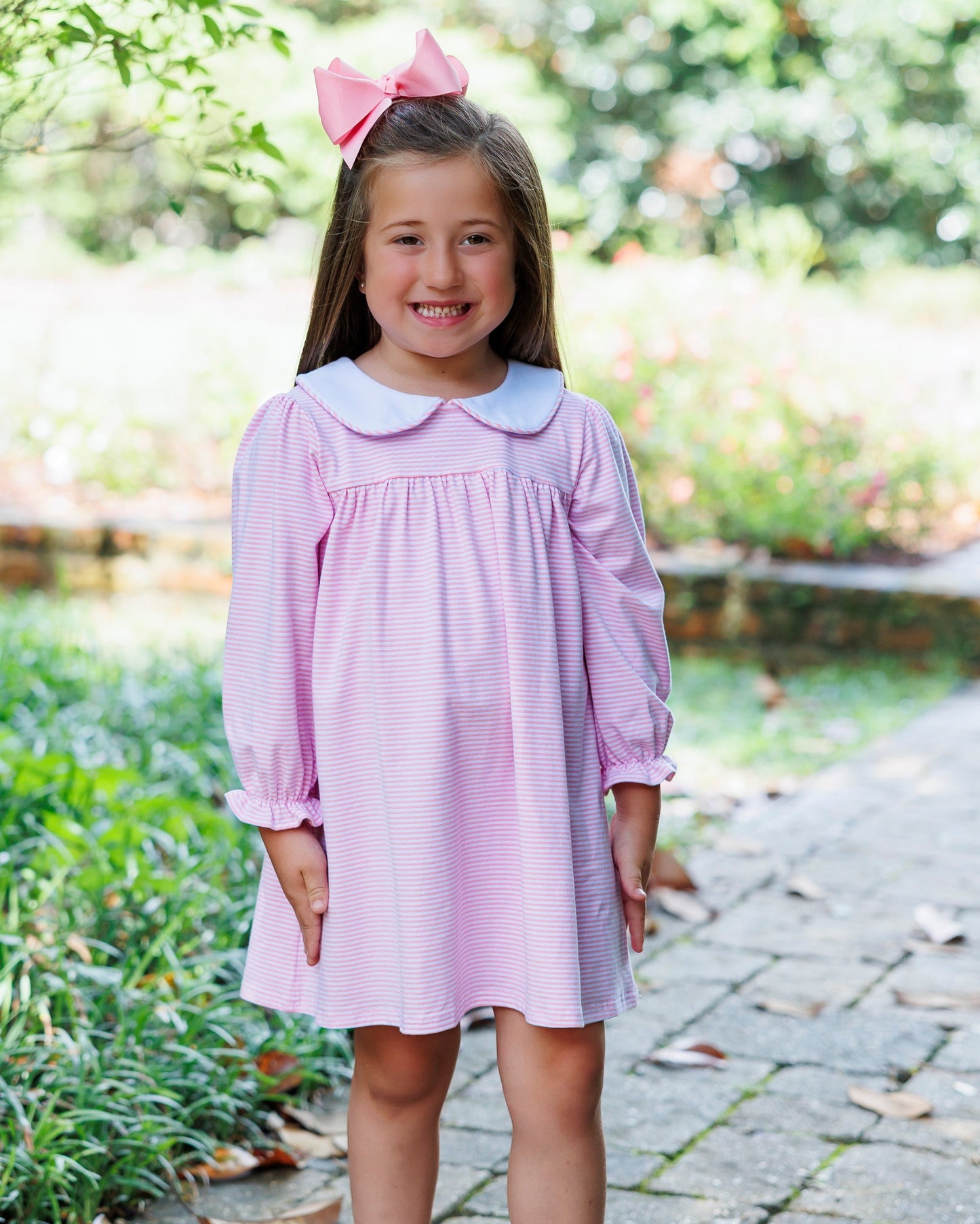 PRE-ORDER | Lottie Dress Pink Long Sleeve Jellybean by Smock Candy - Persnickety Shop