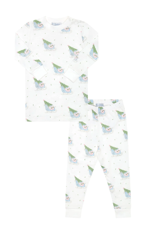 Nellapima Pink Merry Sleighs Pajamas - Persnickety Shop