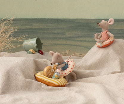 Maileg Beach mouse with float, Little sister - Red dot - Persnickety Shop