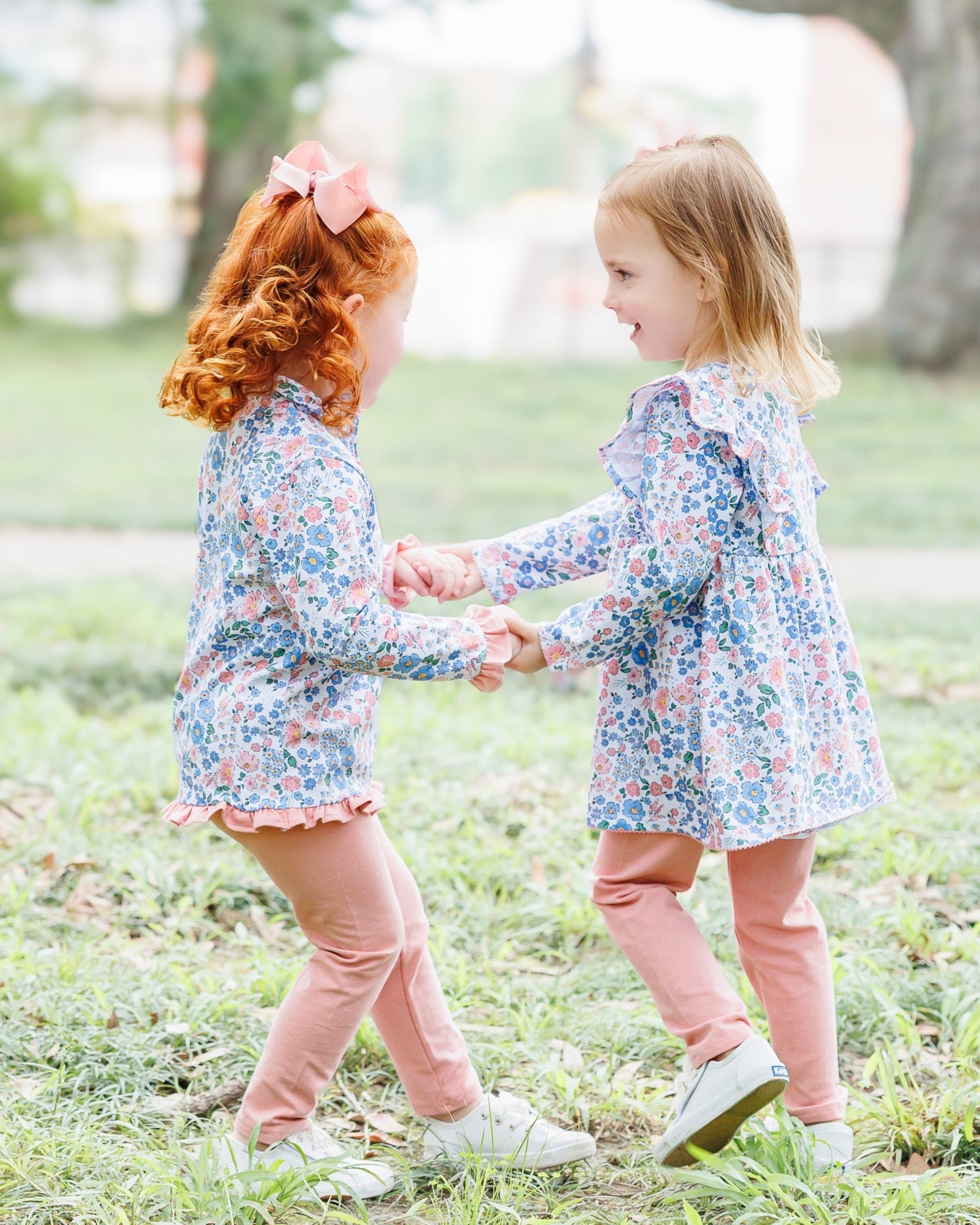 PRE-ORDER | Autumn Blooms Elise Ruffle Pullover Set Jellybean by Smock Candy - Persnickety Shop