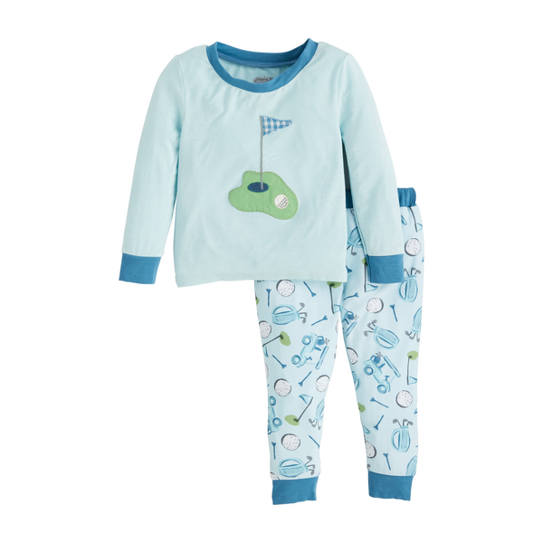 BOY GOLF APPLIQUE PJS