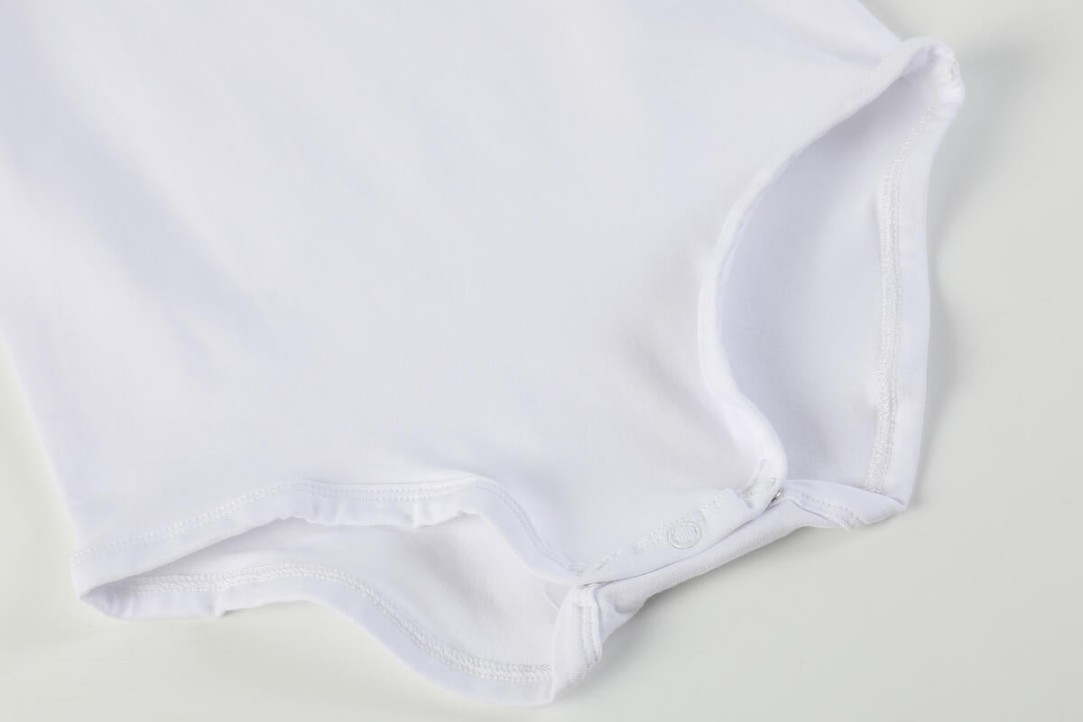 White Collared Unisex Long Sleeve Bodysuit Romper - Persnickety Shop