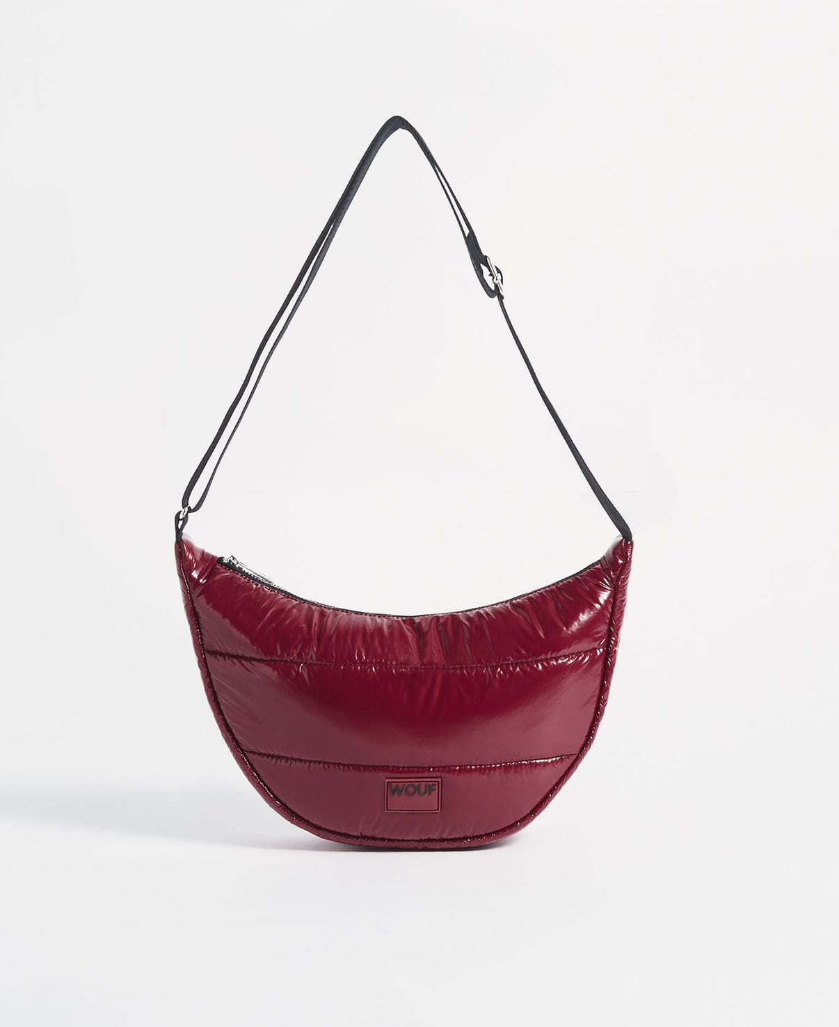 Burgundy Glossy Crossbody Bag - Persnickety Shop