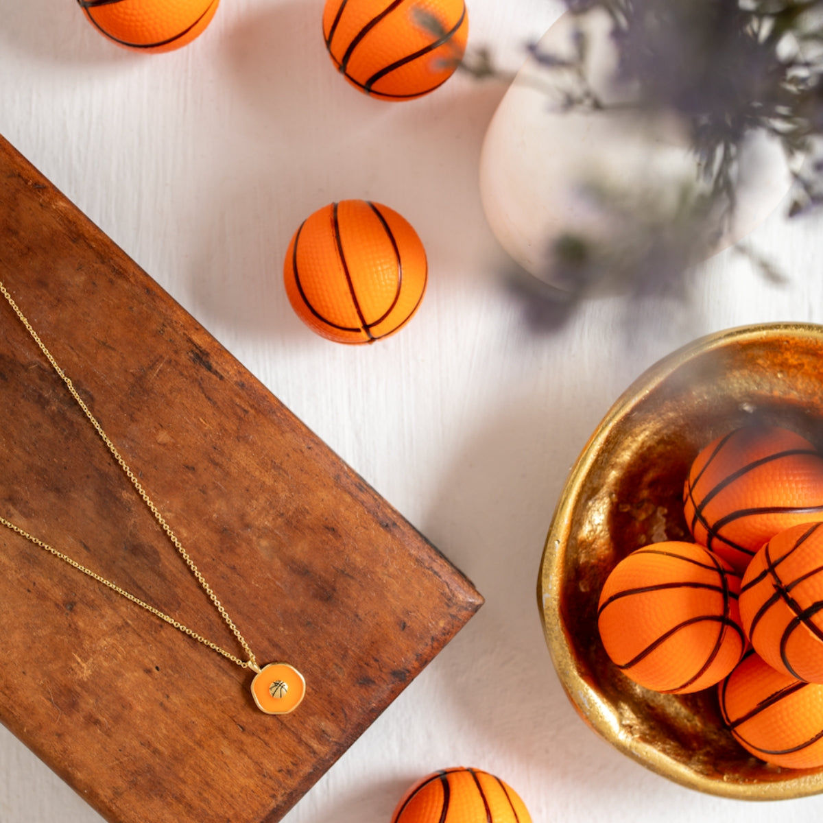 Swish! Basketball Pendant Necklace - Persnickety Shop