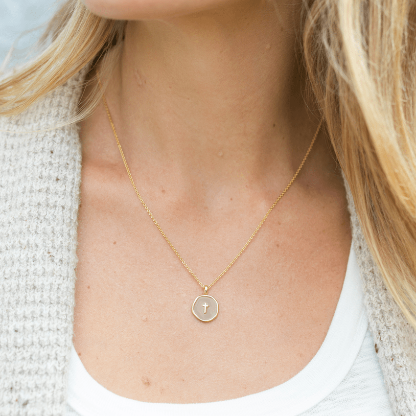 White Tiny Cross Pendant Necklace - Persnickety Shop