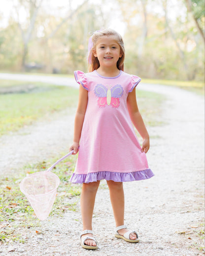 Jellybean Butterfly Kisses Flutter Dress - Persnickety Shop