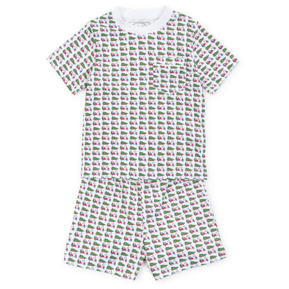 Lila and Hayes Charles Boys' Short Set - Christmas At The Club