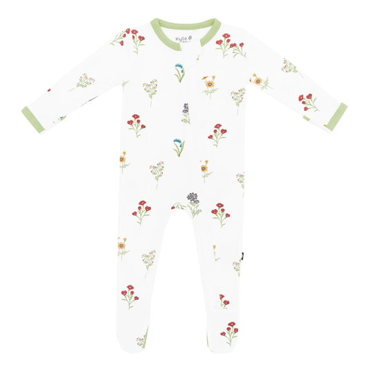 Kyte Baby Zippered Footie in Wildflower - Persnickety Shop