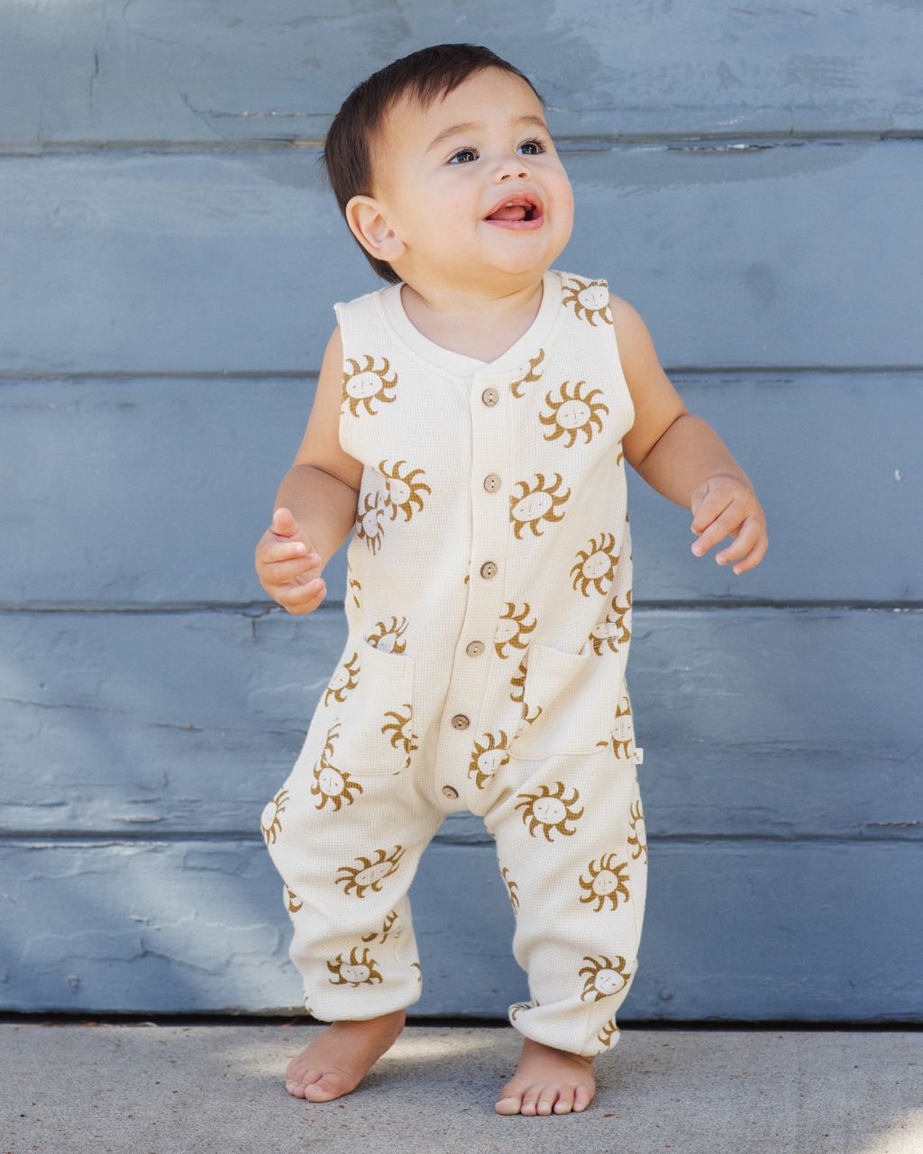 SUMMER WAFFLE JUMPSUIT SUNNY - Persnickety Shop