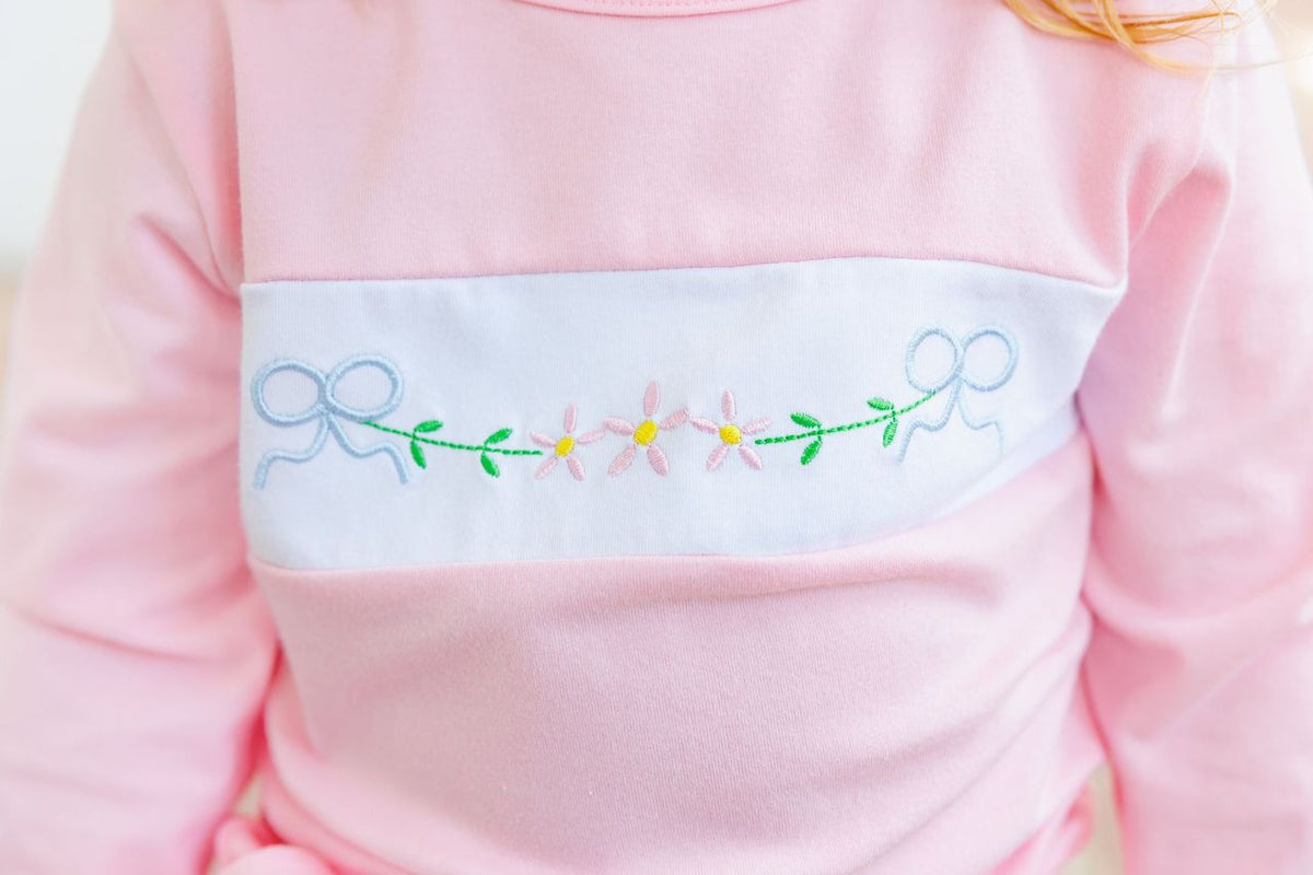 Trotter Street Kids Girl Flower Jogger Set