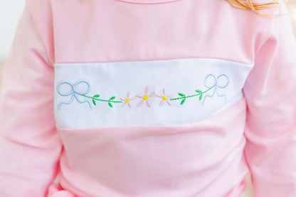 Trotter Street Kids Girl Flower Jogger Set