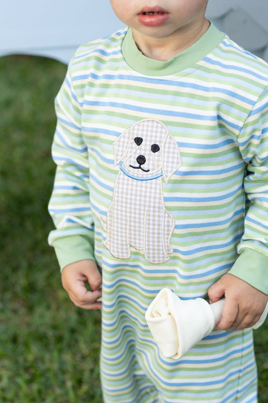 Trotter Street Kids Boy Puppy Romper