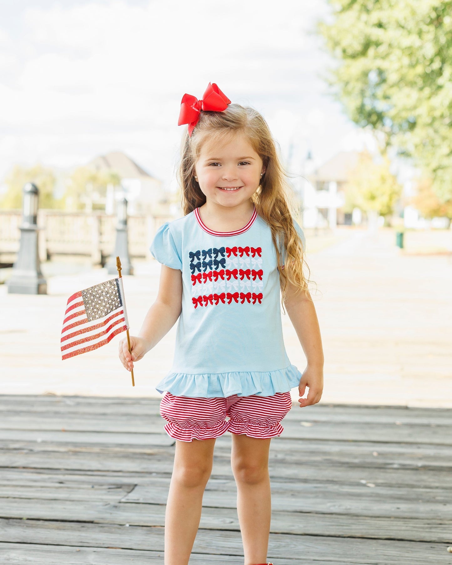 Jellybean Red, White, and Bows Bloomer Set