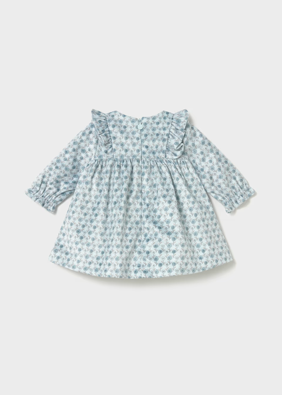 Mayoral Baby Girl White Printed Velvet Dress