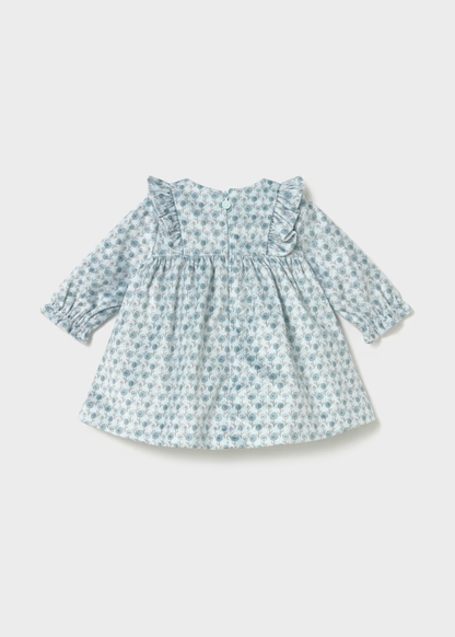 Mayoral Baby Girl White Printed Velvet Dress
