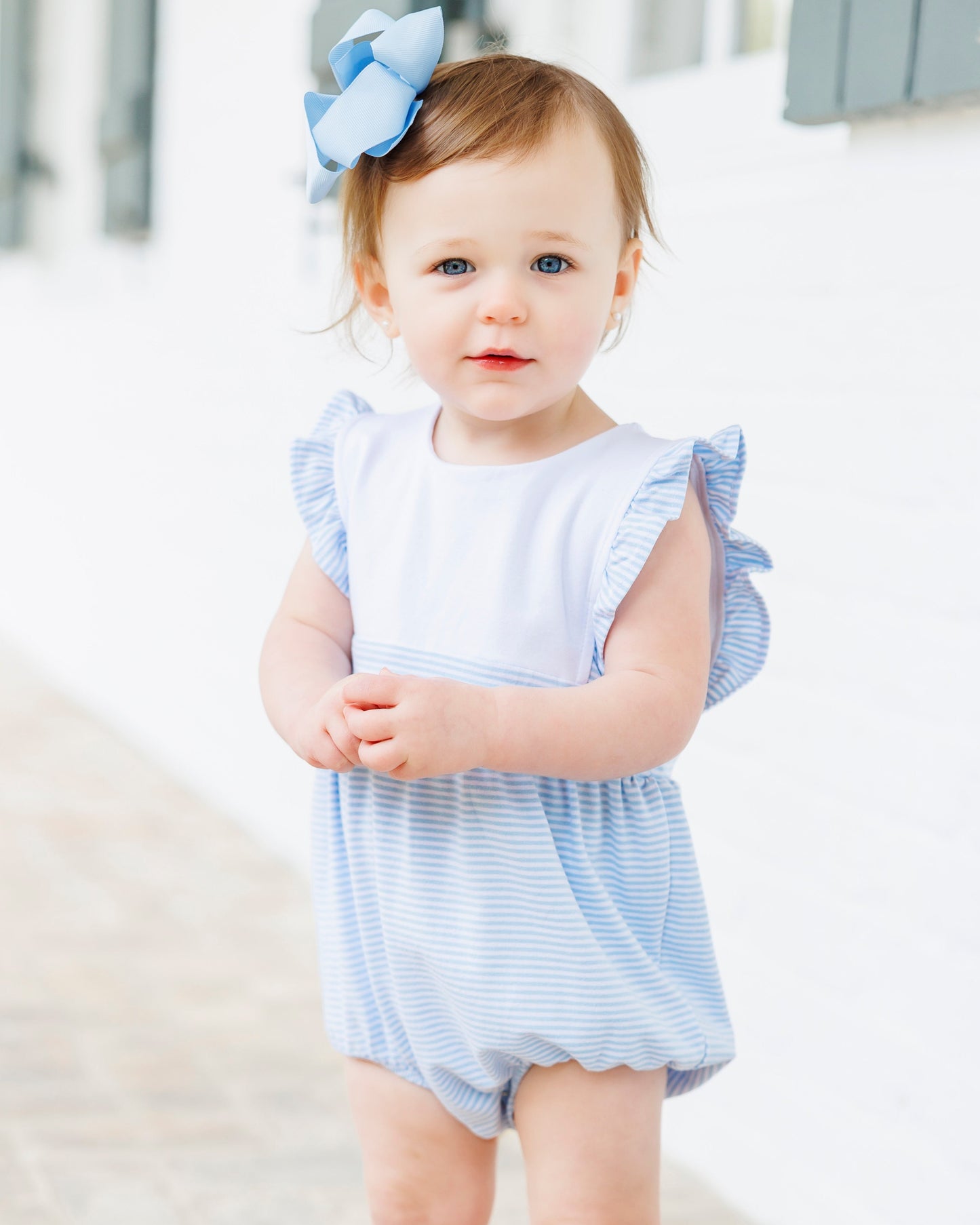 Jellybean Girl Sophia Bubble- Light Blue Stripe - Persnickety Shop