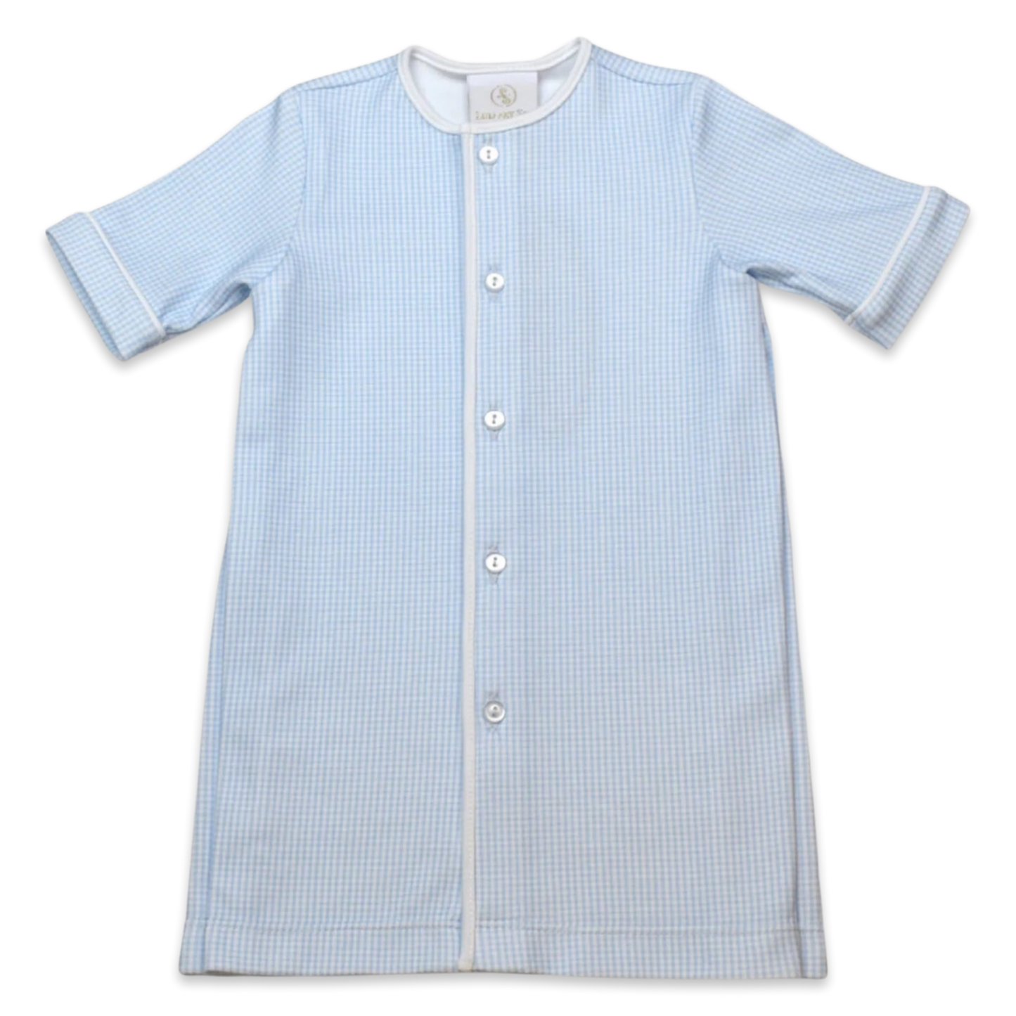 Blue Minigingham Daygown - Lullaby Set - Persnickety Shop