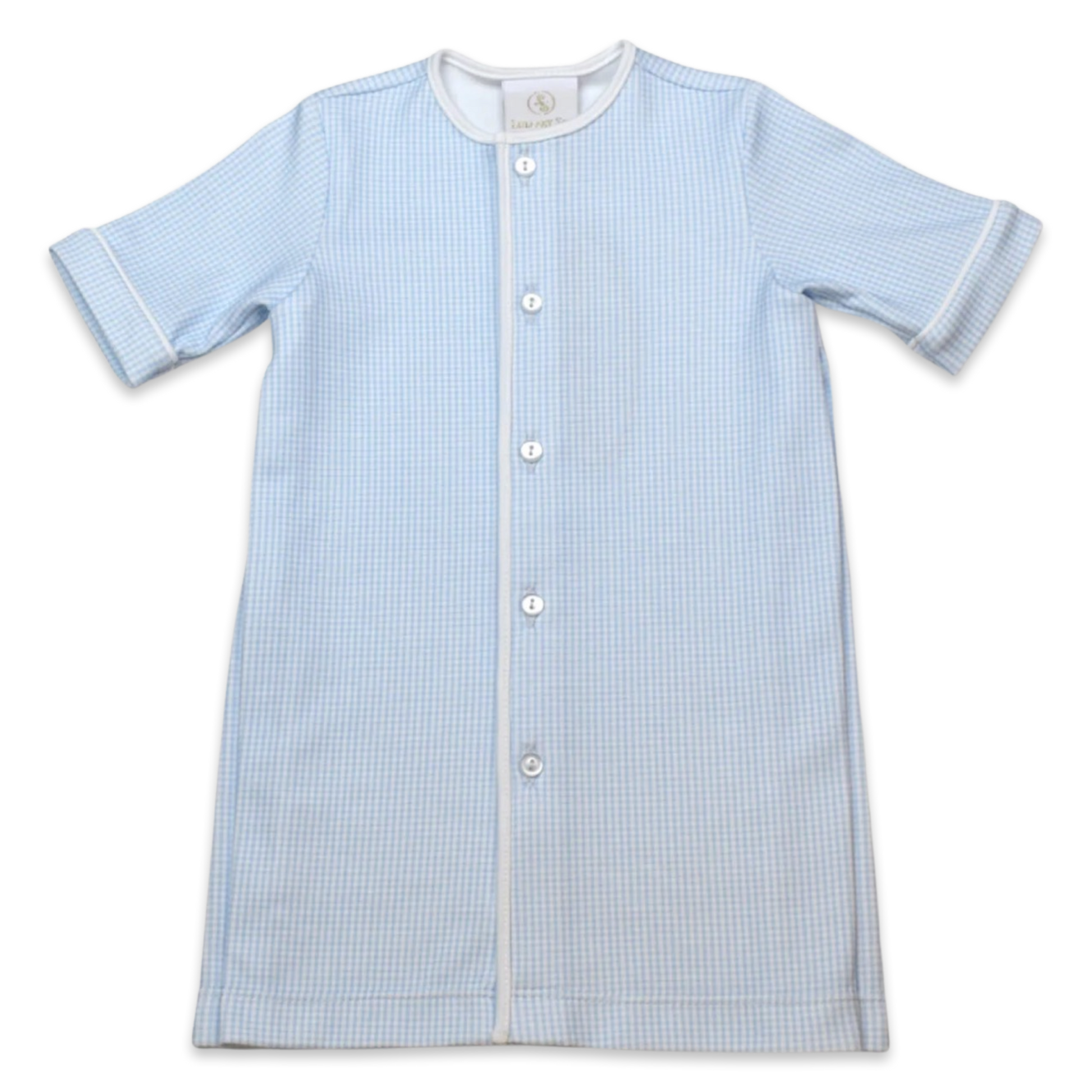 Blue Minigingham Daygown - Lullaby Set - Persnickety Shop