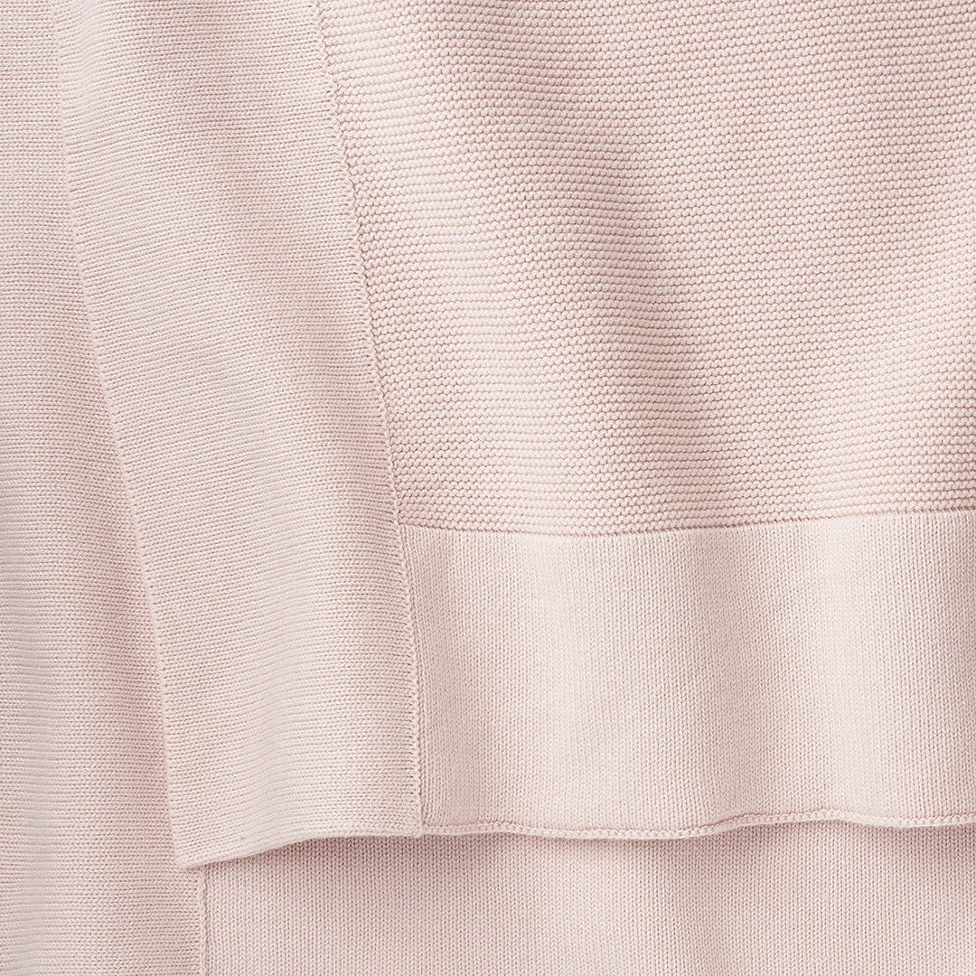 ELEGANT BABY PALE PINK SOFIA + FINN KNIT BABY BLANKET