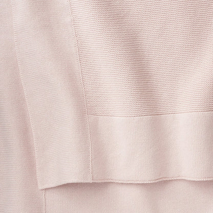 ELEGANT BABY PALE PINK SOFIA + FINN KNIT BABY BLANKET