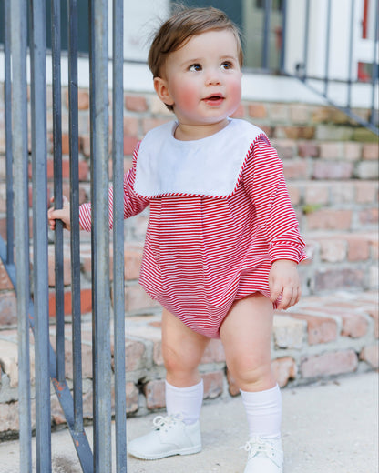 PRE-ORDER Jack Bubble - Red Stripe  by Jellybeans Smock Candy - Persnickety Shop