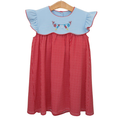 Jellybean Star Spangled Banner Scallop Dress