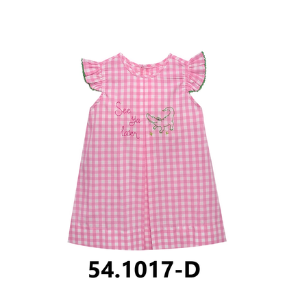 Pink Charlotte Dress- See Ya Later Alligator - Persnickety Shop