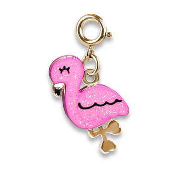 CHARM IT® Gold Glitter Flamingo Charm - Persnickety Shop