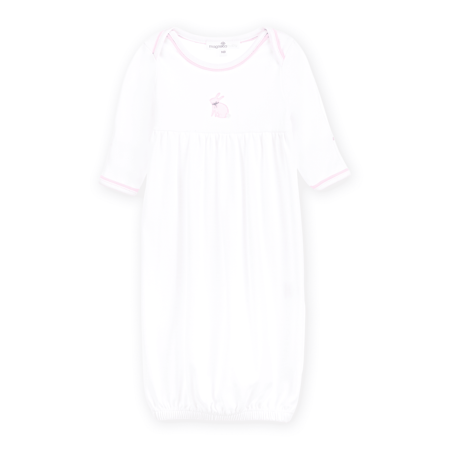 Leaping Bunnies Gathered Gown - Pink - Persnickety Shop