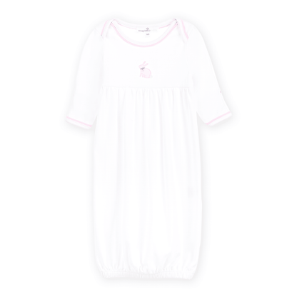 Leaping Bunnies Gathered Gown - Pink - Persnickety Shop