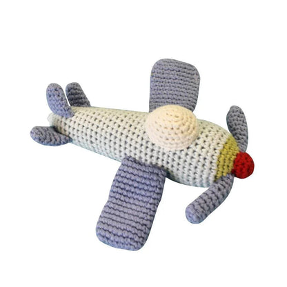 AIRPLANE HAND CROCHET RATTLE