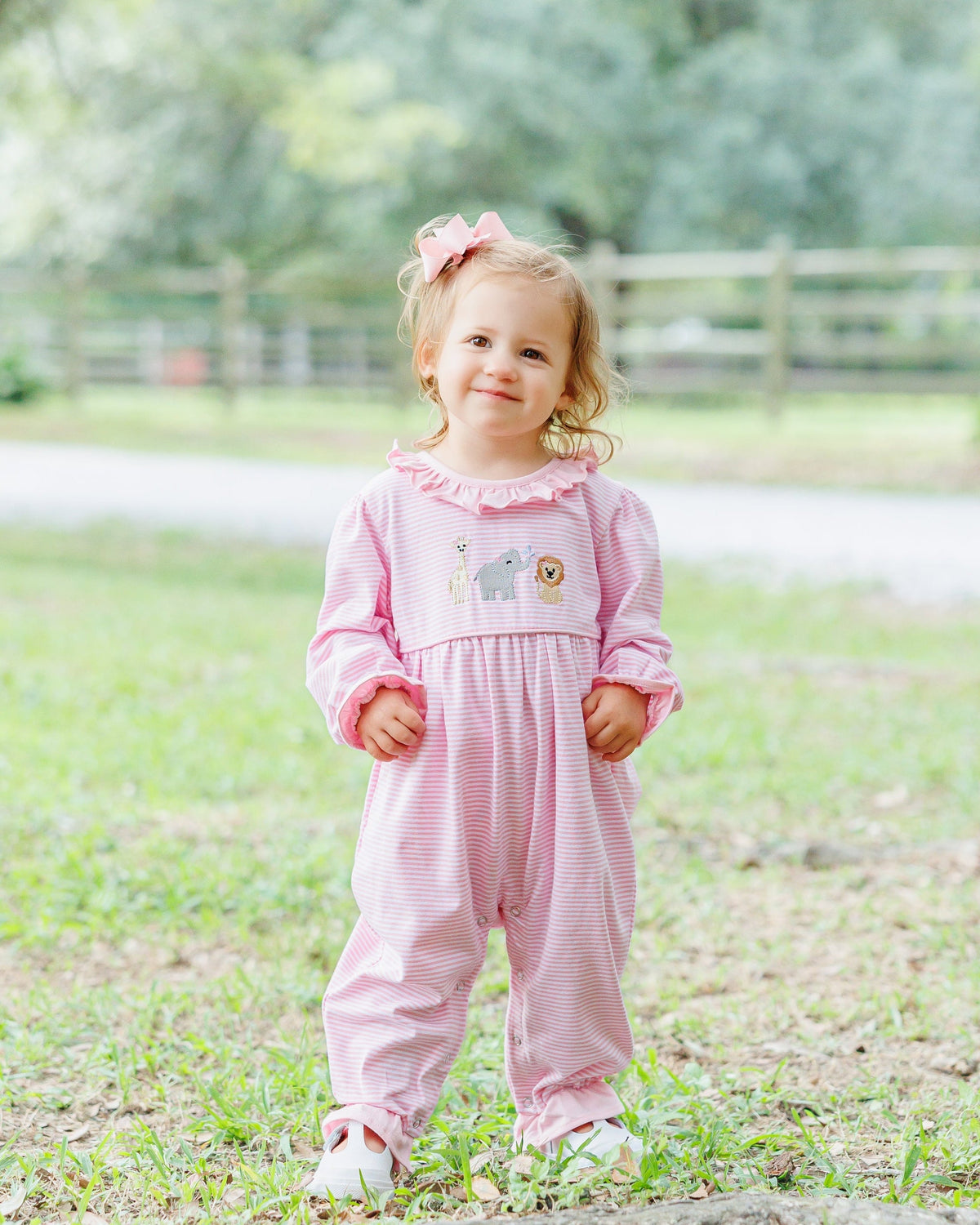 JellyBean by Smock Candy Zoo Crew Ruffle Romper