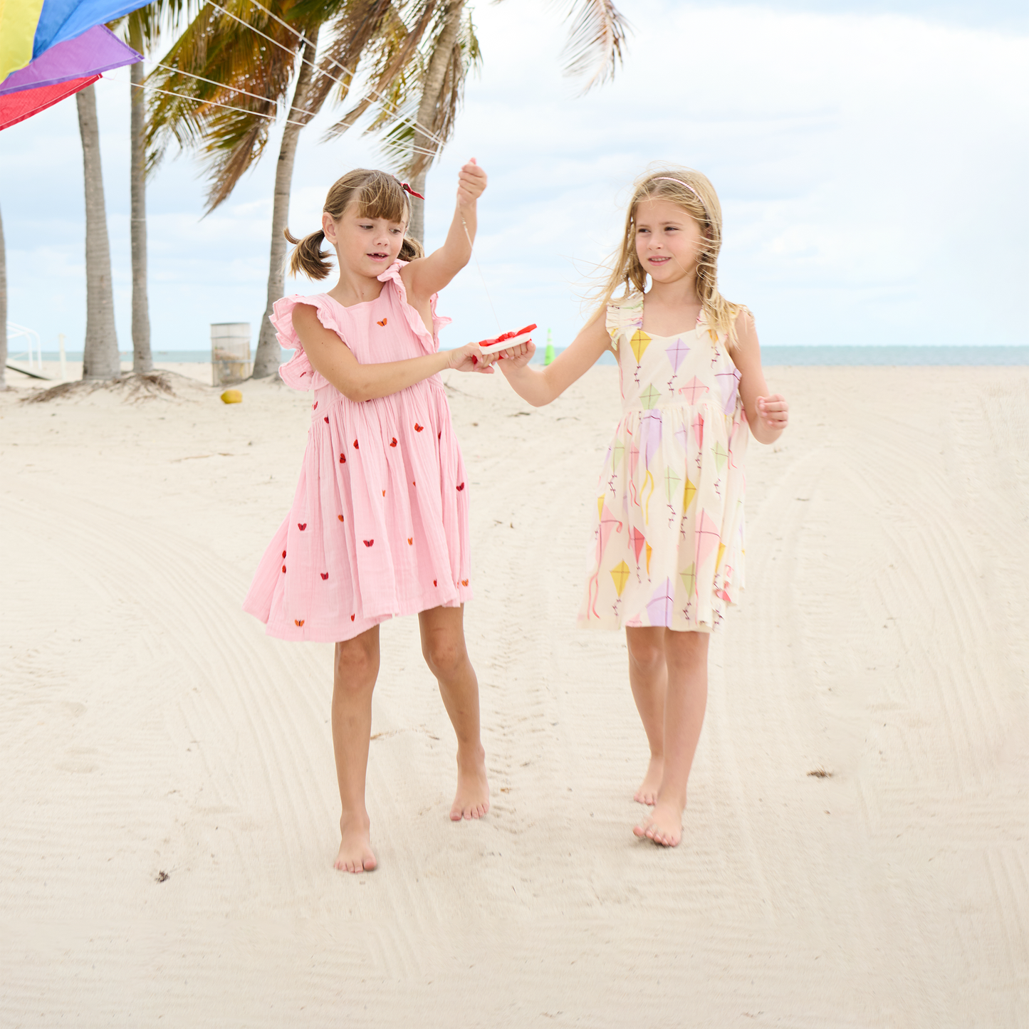 Pink Chicken - Girls Via Dress - Flying Kites - Persnickety Shop
