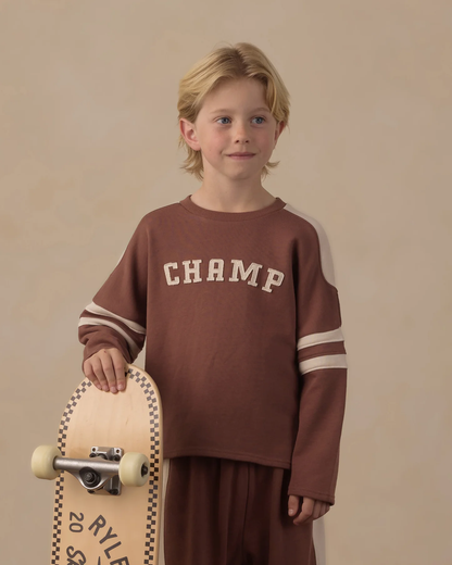 RYLEE + CRU PANELED SWEATPANT MULBERRY