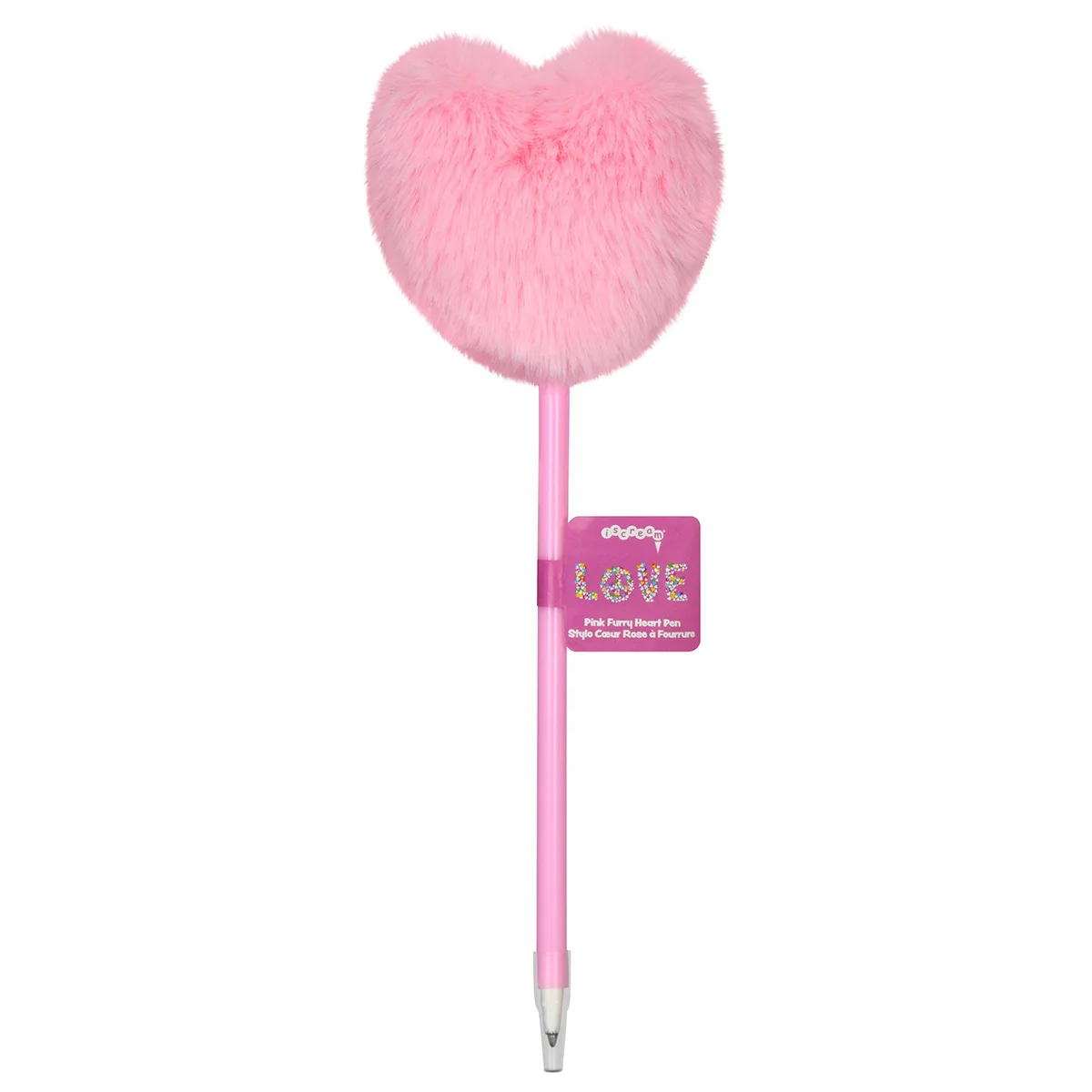iScream Pink Furry Heart Pens - Persnickety Shop