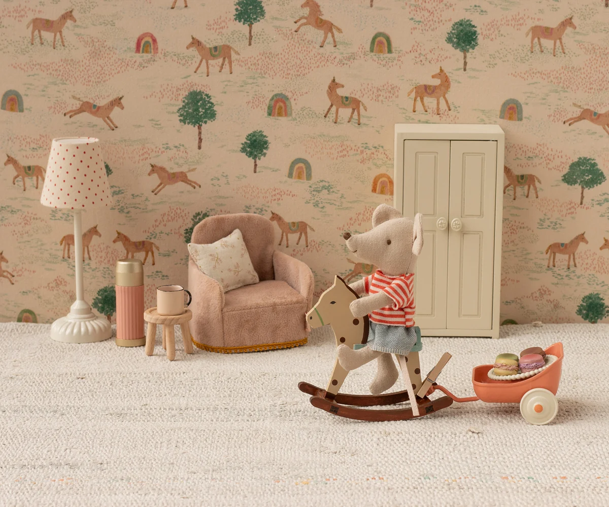 Maileg NEW Rocking horse, Mouse - Spotted