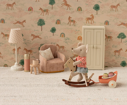 Maileg NEW Rocking horse, Mouse - Spotted
