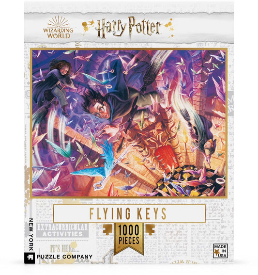 HARRY POTTER Flying Keys 1000 Piece Jigsaw Puzzle - Persnickety Shop