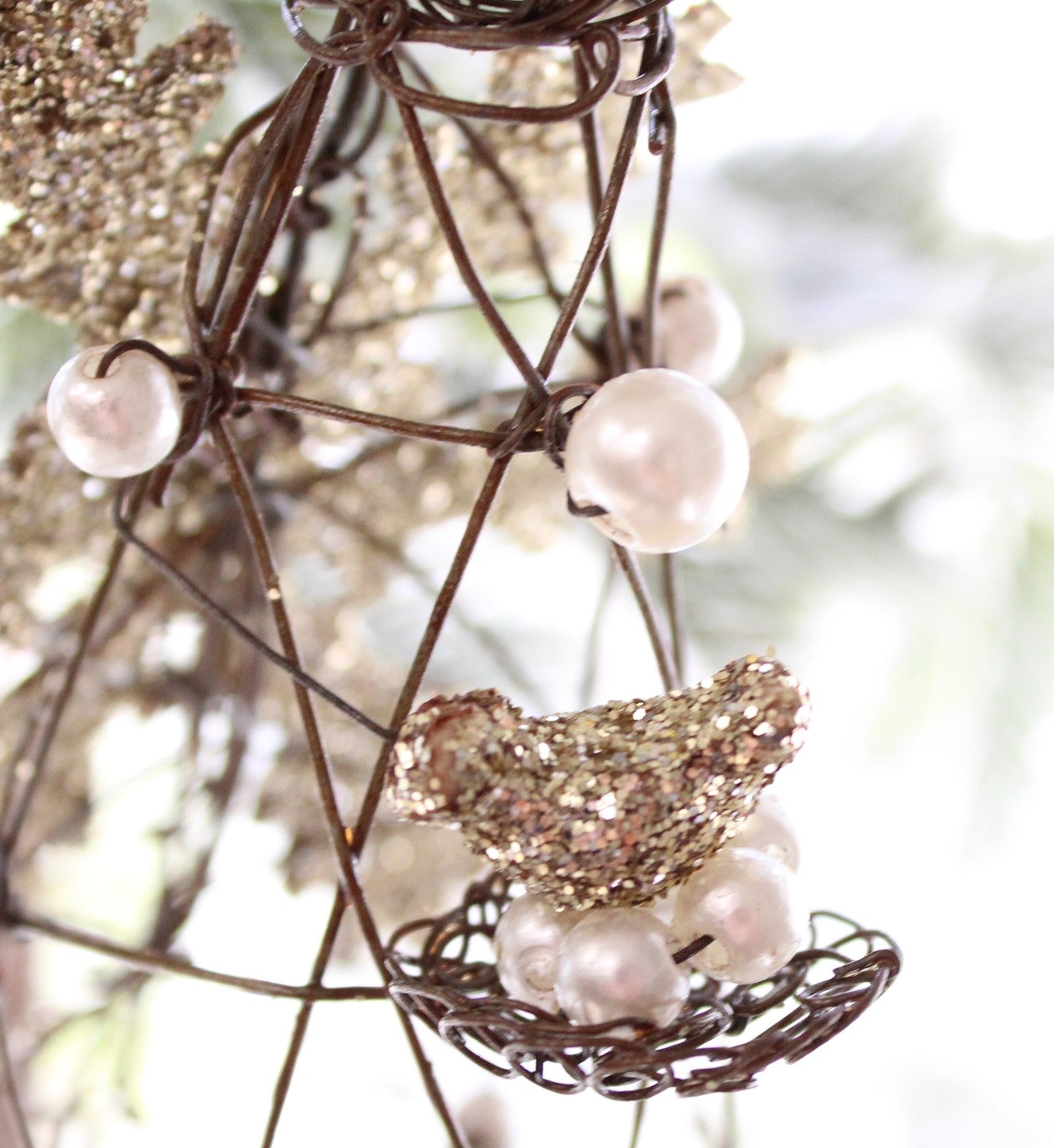 Wire Snowflake Angel with Pearls - Persnickety Shop