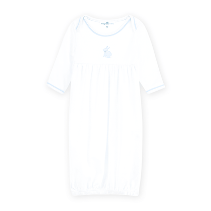 Leaping Bunnies Gathered Gown - Light Blue - Persnickety Shop