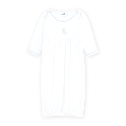 Leaping Bunnies Gathered Gown - Light Blue - Persnickety Shop