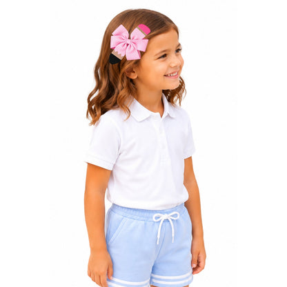 Pencil Back-to-School Hair Bow PINK