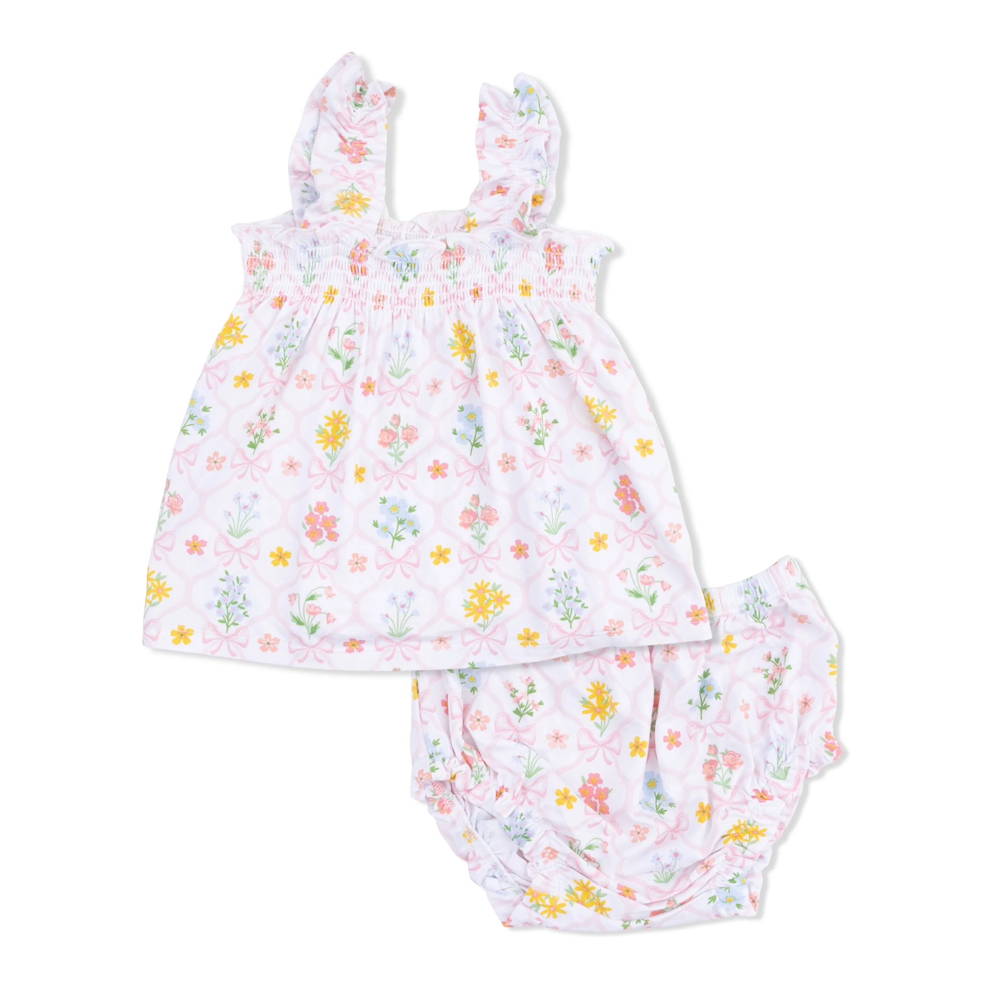 Spring Blooms Bow Trellis - Ruffly Strap Top And Bloomer - Persnickety Shop