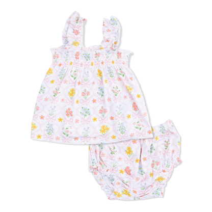 Spring Blooms Bow Trellis - Ruffly Strap Top And Bloomer - Persnickety Shop