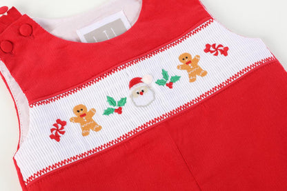Lil Cactus *Pre-Order* Red Velvet Christmas Smocked Jon Jon