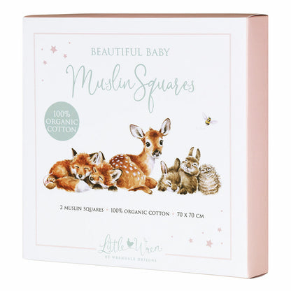 'LITTLE FOREST' WOODLAND ANIMAL MUSLIN GIFT SET - Persnickety Shop