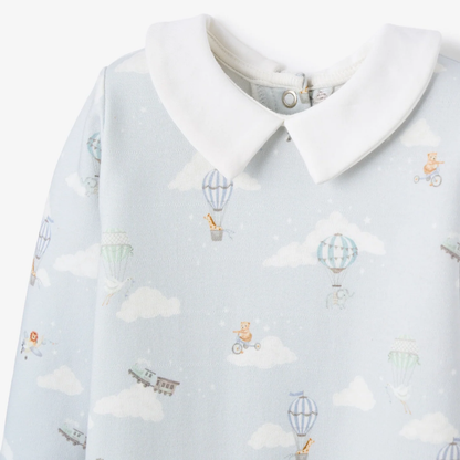 UP & AWAY DOUBLE LAYERED COLLAR JUMPSUIT 0-3M